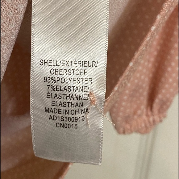 Adrianna Papell Pink with White Polka Dot Shirt - Picture 6 of 7